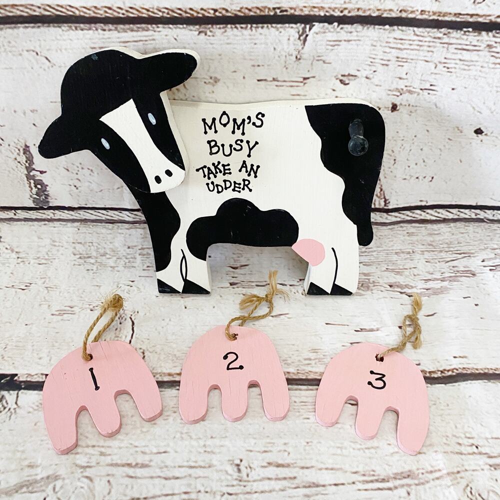 Moms Busy Take An Udder Cow Decor